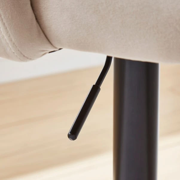 Jonas Adjustable Height Bar Stool, Velvet 6 Jonas Adjustable Height Bar Stool, Velvet - Image 4