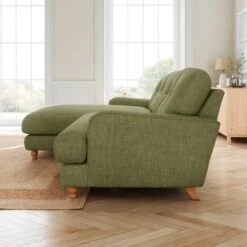 Martha Slub Faux Linen Corner Chaise Sofa -Habitat Store 30892924 alt02