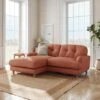 Martha Slub Faux Linen Corner Chaise Sofa -Habitat Store 30892932