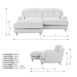 Martha Slub Faux Linen Corner Chaise Sofa -Habitat Store 30892932 alt09