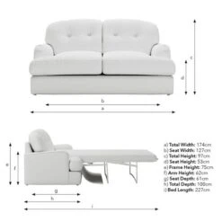 Martha Vintage Velvet 2 Seater Sofa Bed -Habitat Store 30892938 alt09