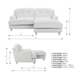 Martha Chunky Chenille Corner Chaise Sofa -Habitat Store 30892980 alt09