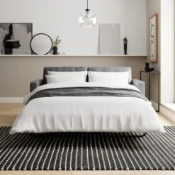 Zoe Faux Leather 3 Seater Double Sofa Bed -Habitat Store 30893179