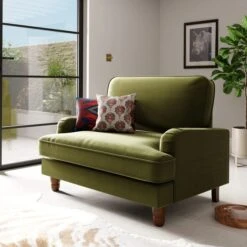 Beatrice Velvet Snuggle Sofa -Habitat Store 30893212