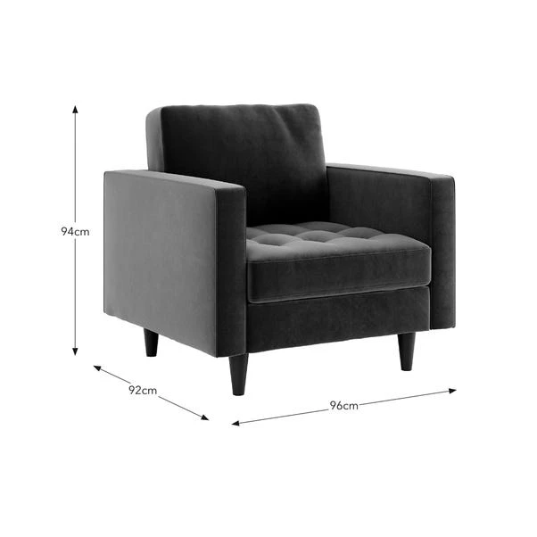 Zoe Velvet Armchair 9 Zoe Velvet Armchair - Image 7