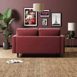 Zoe Velvet 2 Seater Sofa 24 Zoe Velvet 2 Seater Sofa -Habitat Store 30893221 alt02
