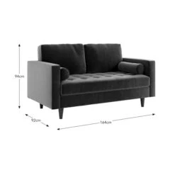 Zoe Velvet 2 Seater Sofa 27 Zoe Velvet 2 Seater Sofa -Habitat Store 30893221 alt09