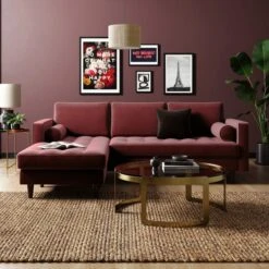 Zoe Velvet Corner Chaise Sofa 20 Zoe Velvet Corner Chaise Sofa -Habitat Store 30893223