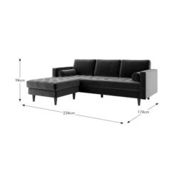 Zoe Velvet Corner Chaise Sofa 25 Zoe Velvet Corner Chaise Sofa -Habitat Store 30893223 alt09