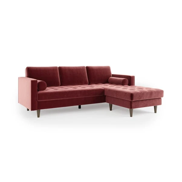 Zoe Velvet Corner Chaise Sofa 6 Zoe Velvet Corner Chaise Sofa - Image 4