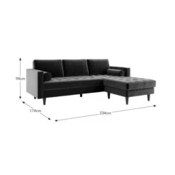 Zoe Velvet Corner Chaise Sofa 19 Zoe Velvet Corner Chaise Sofa -Habitat Store 30893224 alt09