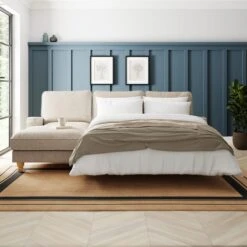 Beatrice Textured Weave Corner Storage Sofa Bed -Habitat Store 30893236