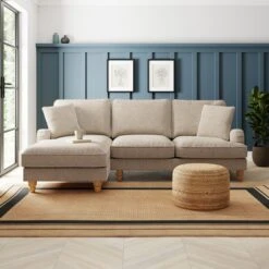 Beatrice Textured Weave Corner Storage Sofa Bed -Habitat Store 30893236 alt01