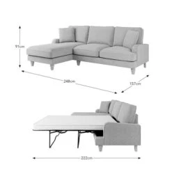 Beatrice Textured Weave Corner Storage Sofa Bed -Habitat Store 30893236 alt09