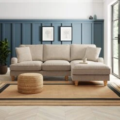 Beatrice Textured Weave Corner Storage Sofa Bed -Habitat Store 30893237 alt01