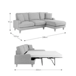 Beatrice Textured Weave Corner Storage Sofa Bed -Habitat Store 30893237 alt09