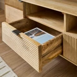 Spencer Extra Wide TV Unit For TVs Up To 80", Mango Wood 11 Spencer Extra Wide TV Unit For TVs Up To 80", Mango Wood -Habitat Store 30893734 alt03