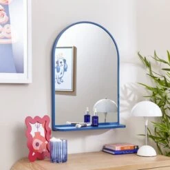 Arched Wall Mirror With Shelf -Habitat Store 30893755