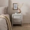 Watkins 2 Drawer Grey Wash Bedside Table, Mango Wood -Habitat Store 30894112