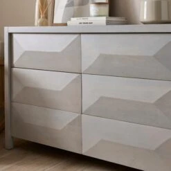 Watkins Grey Wash 6 Drawer Chest, Mango Wood -Habitat Store 30894114 alt02