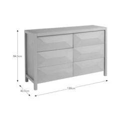Watkins Grey Wash 6 Drawer Chest, Mango Wood -Habitat Store 30894114 alt09