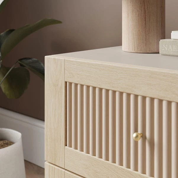 Maeva 2 Drawer Bedside Table, Light Oak Effect 6 Maeva 2 Drawer Bedside Table, Light Oak Effect - Image 4