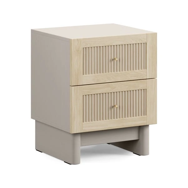 Maeva 2 Drawer Bedside Table, Light Oak Effect 8 Maeva 2 Drawer Bedside Table, Light Oak Effect - Image 6