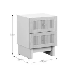 Maeva 2 Drawer Bedside Table, Light Oak Effect 15 Maeva 2 Drawer Bedside Table, Light Oak Effect -Habitat Store 30894169 alt09