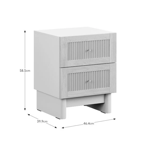 Maeva 2 Drawer Bedside Table, Light Oak Effect 9 Maeva 2 Drawer Bedside Table, Light Oak Effect - Image 7