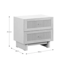 Maeva 2 Drawer Wide Bedside Table, Light Oak Effect -Habitat Store 30894268 alt09