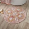 Global Pink Carved Circle Bath Mat 2 Global Pink Carved Circle Bath Mat -Habitat Store 30894530