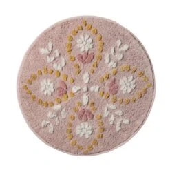Global Pink Carved Circle Bath Mat 8 Global Pink Carved Circle Bath Mat -Habitat Store 30894530 alt02
