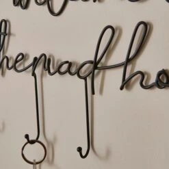 Welcome To The Madhouse Wire Key Hooks 6 Welcome To The Madhouse Wire Key Hooks -Habitat Store 30895170 alt01