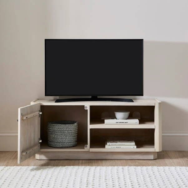 Willa Small TV Unit For TVs Up To 50", Mango Wood 4 Willa Small TV Unit For TVs Up To 50", Mango Wood - Image 2