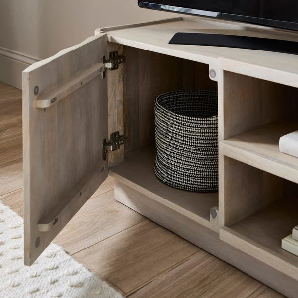 Willa Small TV Unit For TVs Up To 50", Mango Wood 5 Willa Small TV Unit For TVs Up To 50", Mango Wood - Image 3