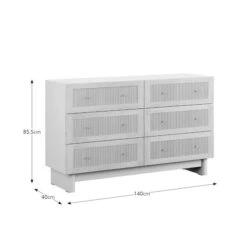 Maeva 6 Drawer Chest, Light Oak Effect -Habitat Store 30896309 alt09