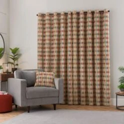 Pelosa Cut Velvet Eyelet Curtains -Habitat Store 30896922 alt04