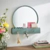Remi Round Wall Mirror With Scalloped Shelf 1 Remi Round Wall Mirror With Scalloped Shelf -Habitat Store 30897420