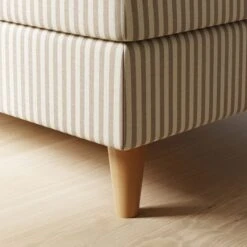 Zoe Pinstripe Fabric Square Storage Footstool -Habitat Store 30897767 alt04