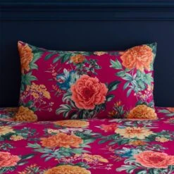Peony Floral Duvet Cover & Pillowcase Set -Habitat Store 30897782 alt07