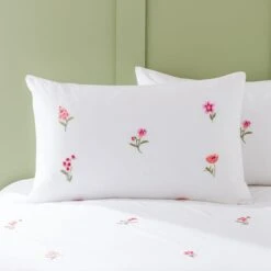 Rosetta Floral Embroidery Duvet Cover & Pillowcase Set -Habitat Store 30897887 alt07