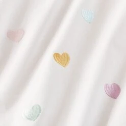 Embroidered Hearts Single Duvet Cover And Pillowcase Set 10 Embroidered Hearts Single Duvet Cover And Pillowcase Set -Habitat Store 30898199 alt03