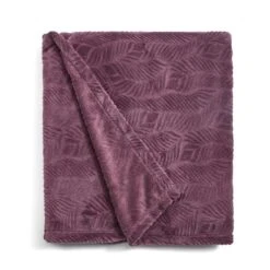 Leila Leaf Fleece Throw 130x170cm -Habitat Store 30898338 alt03