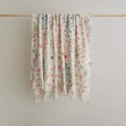 Watercoloured Floral Throw 130cm X 180cm -Habitat Store 30898349 alt01