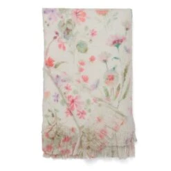 Watercoloured Floral Throw 130cm X 180cm -Habitat Store 30898349 alt05