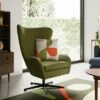 Kuvert Soft Marl Swivel Chair, Moss -Habitat Store 30899582