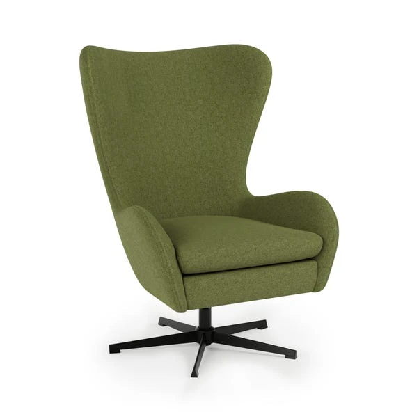 Kuvert Soft Marl Swivel Chair, Moss 4 Kuvert Soft Marl Swivel Chair, Moss - Image 2