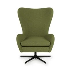 Kuvert Soft Marl Swivel Chair, Moss 12 Kuvert Soft Marl Swivel Chair, Moss -Habitat Store 30899582 alt02