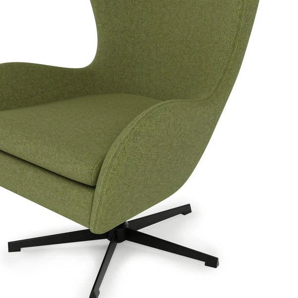 Kuvert Soft Marl Swivel Chair, Moss 9 Kuvert Soft Marl Swivel Chair, Moss - Image 7