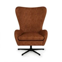 Kuvert Faux Leather Swivel Chair, Tan 12 Kuvert Faux Leather Swivel Chair, Tan -Habitat Store 30899583 alt02
